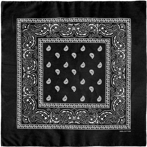 12-Pack Bandana Headband - Black