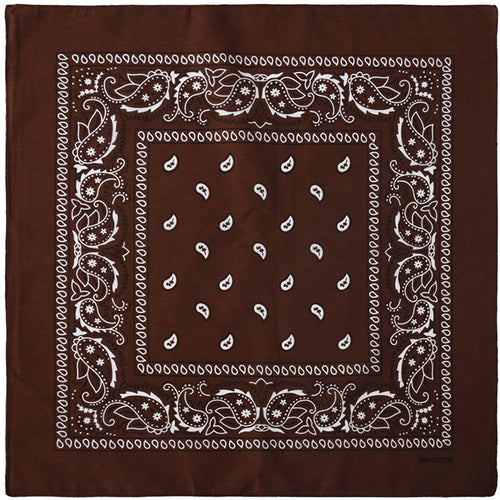 12-Pack Bandana Headband - Brown