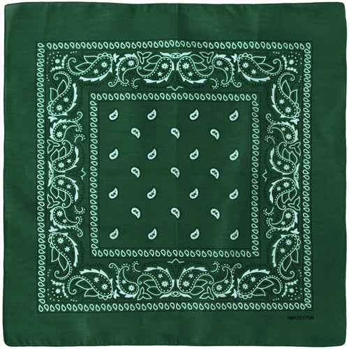 12-Pack Bandana Headband - Hunter Green