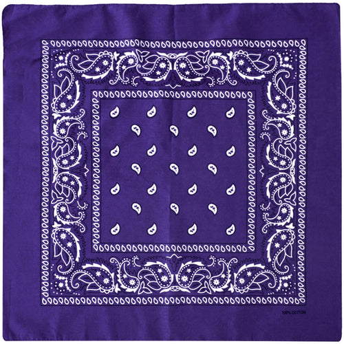 12-Pack Bandana Headband - Dark Purple