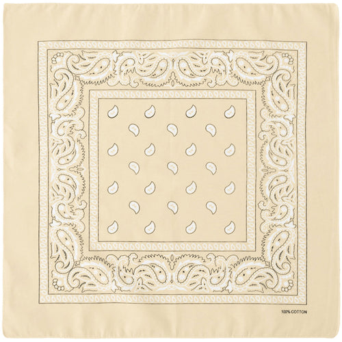 12-Pack Bandana Headband - Beige